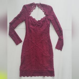 New Lace Burgundy dress